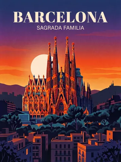 Heure dorée à Barcelone