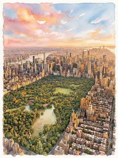 Heure dorée à Central Park