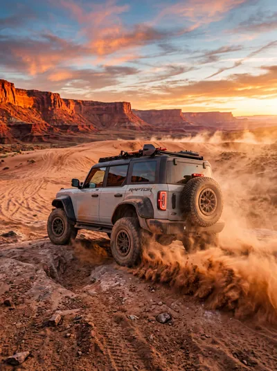 Le Raptor s'envole dans le désert