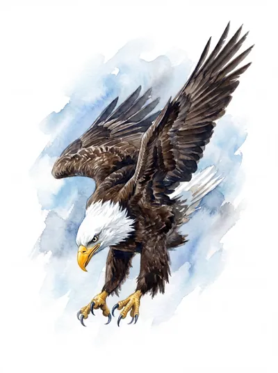 Aigle en piqué