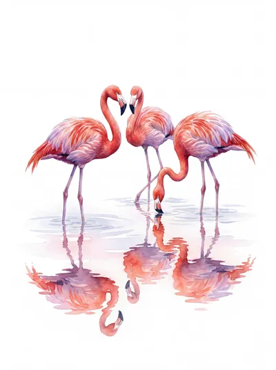 Trio de flamants