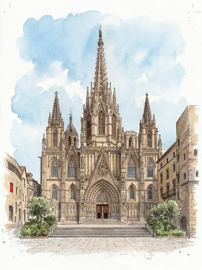 La cathédrale de Barcelone