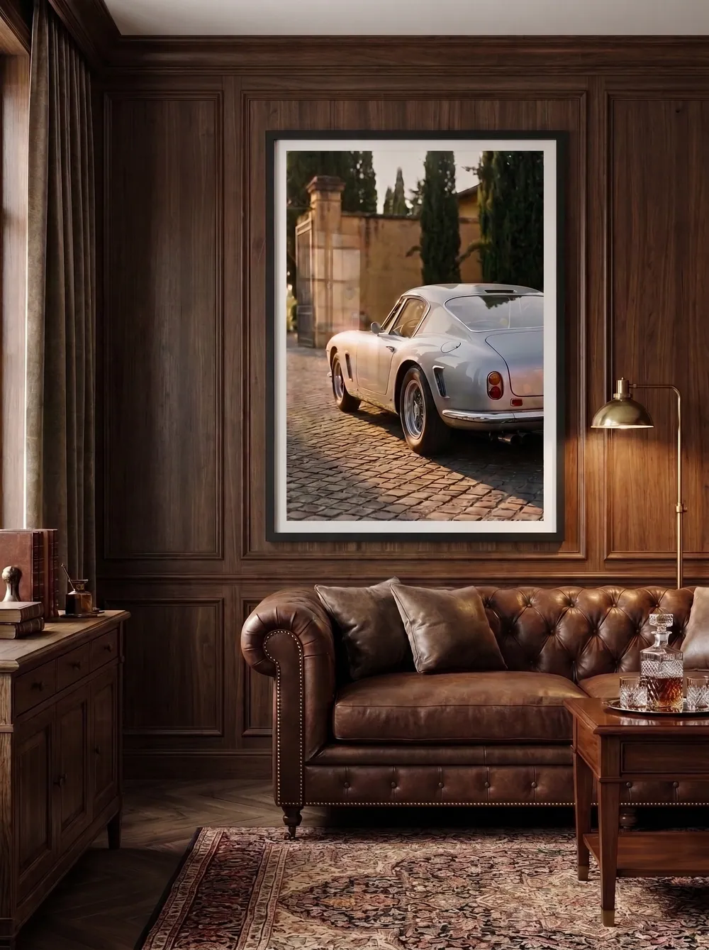 Ferrari 250 GT on a wall