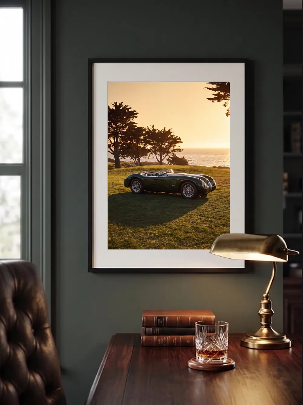 Jaguar C-Type 1953 on a wall
